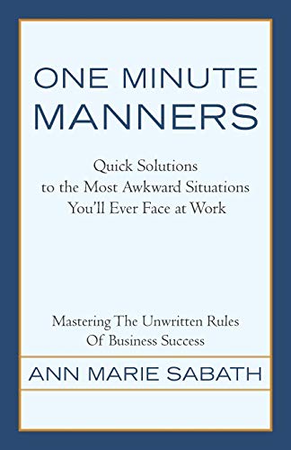 Imagen de archivo de One Minute Manners a la venta por SecondSale