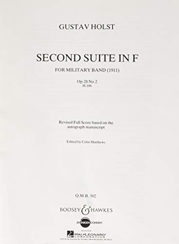 Imagen de archivo de Second Suite in F: Full Score a la venta por Lakeside Books