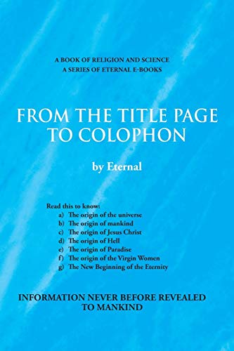 Stock image for From the Title Page to Colophon for sale by Chiron Media