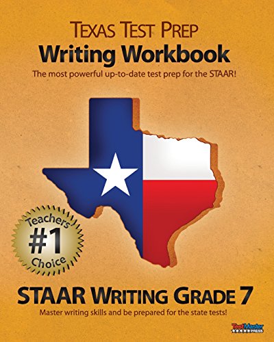 Stock image for TEXAS TEST PREP Writing Workbook STAAR Writing Grade 7 for sale by Better World Books