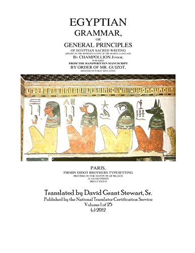 Stock image for Egyptian Grammar,Or General Principles Of Egyptian Sacred Writing: The foundation of Egyptology for sale by SecondSale