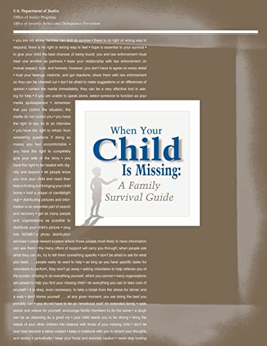 Imagen de stock para When Your Child Is Missing: A Family Survival Guide (Fourth Edition)
