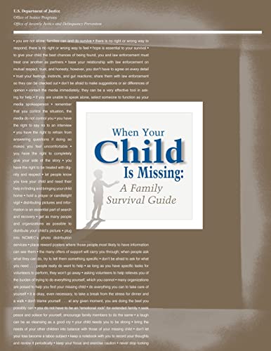 Stock image for When Your Child Is Missing: A Family Survival Guide (Fourth Edition) for sale by California Books