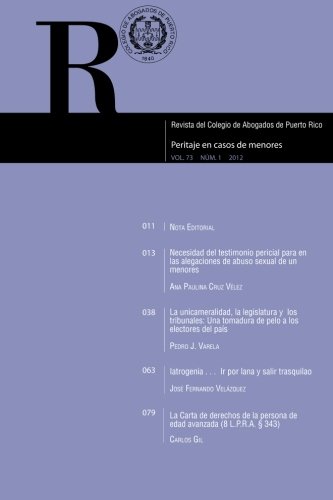 Stock image for Revista del Colegio de Abogados de Puerto Rioco: Vol. 73 Num. 1 2012 (Spanish Edition) for sale by Revaluation Books