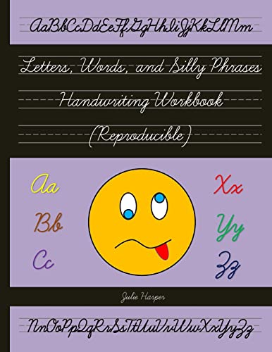 Beispielbild fr Letters, Words, and Silly Phrases Handwriting Workbook (Reproducible): Practice Writing in Cursive (Second and Third Grade) zum Verkauf von SecondSale