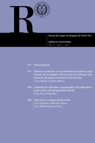 Imagen de archivo de Revista del Colegio de Abogados de Puerto Rico: Derecho societario (Spanish Edition) a la venta por Revaluation Books