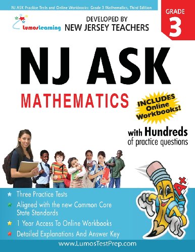 Stock image for NJ ASK Practice Tests and Online Workbooks: Grade 3 Mathematics, Third Edition: Common Core State Standards Aligned for sale by Buyback Express