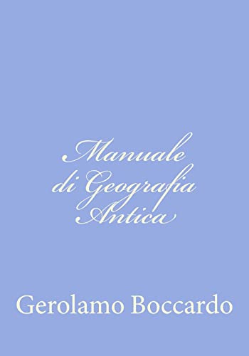 Stock image for Manuale di Geografia Antica for sale by THE SAINT BOOKSTORE