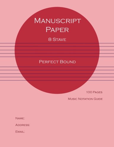 Stock image for Manuscript Paper - 8 Stave - Perfect Bound for sale by Revaluation Books