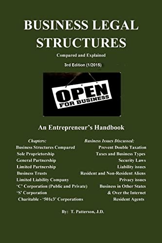Stock image for Business Legal Structures: An Entrepreneur's Handbook for sale by California Books