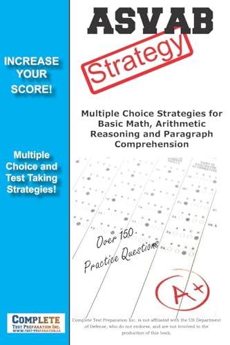 9781480259287: ASVAB Strategy: :Multiple Choice Strategies for Basic Math, Arithmetic Reasoning and Paragraph Comprehension