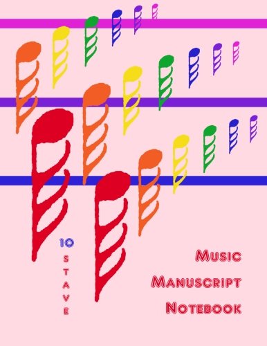 9781480266995: Music Manuscript Notebook: 10 Stave