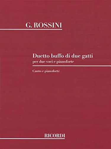 Stock image for Duetto Buffo Di Due Gatti (Cat Duet): Vocal Duet for sale by GF Books, Inc.