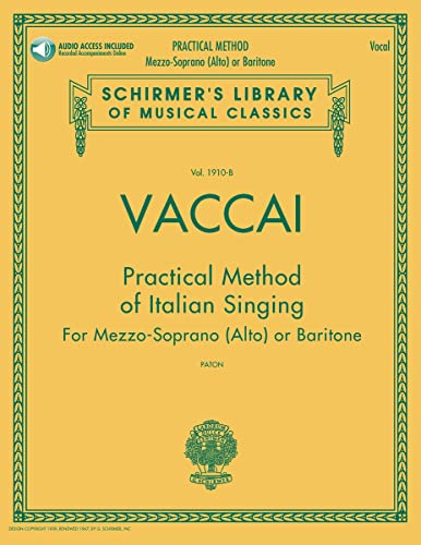 9781480328464: Practical Method Of Italian Singing For Mezzo-Soprano Or Baritone - Bk/Audio (Schirmer's Library of Musical Classics)