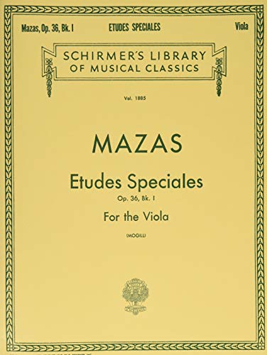 Imagen de archivo de Etudes Speciales, Op. 36 - Book 1: Schirmer Library of Classics Volume 1885 Viola Method a la venta por Seattle Goodwill