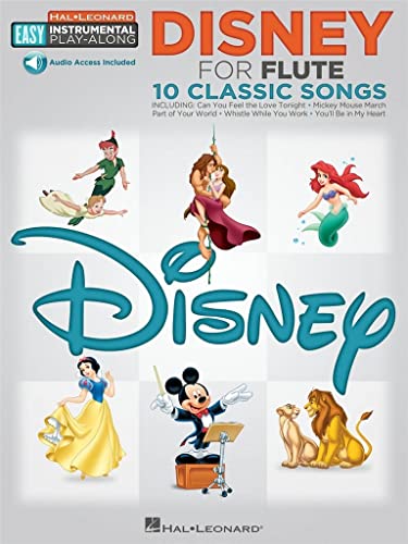 9781480354357: Easy Instrumental Play Along Disney Flute Book With Audio Download (Hal Leonard Easy Instrumental Play-Along) (Includes Online Access Code): Easy Instrumental Play-Along - Flute