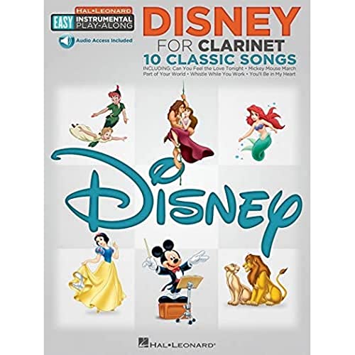 9781480354364: Easy Instrumental Play Along Disney Clarinet Book With Audio Download (Hal Leonard Easy Instrumental Play-Along) (Includes Online Access Code): Book with Online Audio Tracks