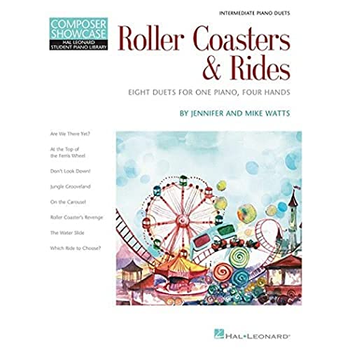9781480398054: Roller Coasters & Rides: Eight Duets for 1 Piano, 4 Hands Composer Showcase Intermediate Piano Duets