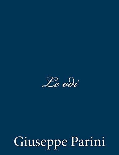 Beispielbild fr Le odi (Italian Edition) zum Verkauf von Lucky's Textbooks