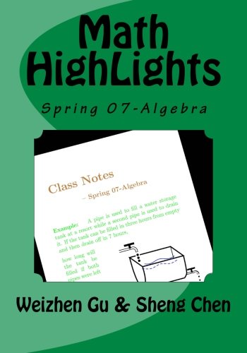 Imagen de archivo de Math HighLights: Spring 07-Algebra a la venta por HPB-Red