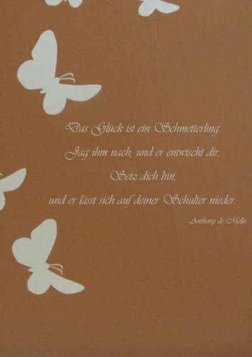 Beispielbild fr Notizbuch "Das Glck ist ein Schmetterling.": Anthony de Mello, DIN A5, liniert zum Verkauf von Buchpark