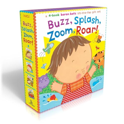 9781481462655: Buzz, Splash, Roar, Zoom!: Buzz, Buzz, Baby!; Splish, Splash, Baby!; Roar, Roar, Baby!; Zoom, Zoom, Baby!: 4-book Karen Katz Lift-the-Flap Gift Set: ... Baby!; Zoom, Zoom, Baby!; Roar, Roar, Baby!