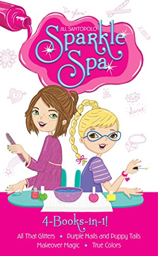 Imagen de archivo de Sparkle Spa 4-Books-in-1!: All That Glitters; Purple Nails and Puppy Tails; Makeover Magic; True Colors a la venta por Decluttr