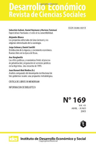 Desarrollo EconÃ³mico. NÃºmero 169: Revista de Ciencias Sociales (Spanish Edition) (9781481849319) by Unknown Author