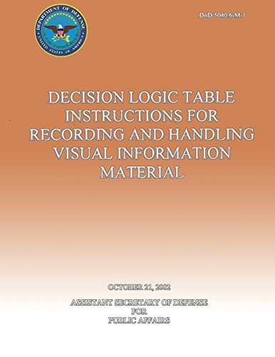 9781482088656: Decision Logic Table Instructions for Recording and Handling Visual Information Material (DoD 5040.6-M-1)
