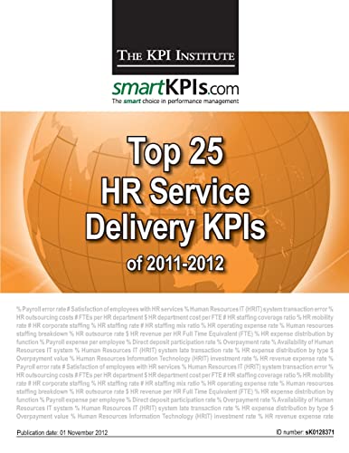 9781482549201: Top 25 HR Service Delivery KPIs of 2011-2012