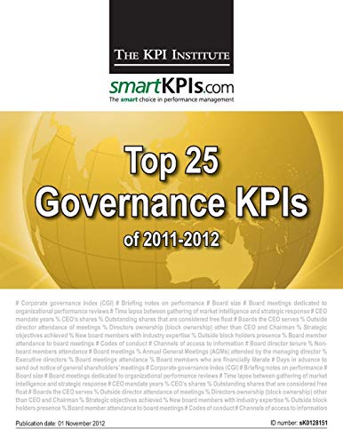 Beispielbild fr Top 25 Governance Kpis of 2011-2012 zum Verkauf von THE SAINT BOOKSTORE