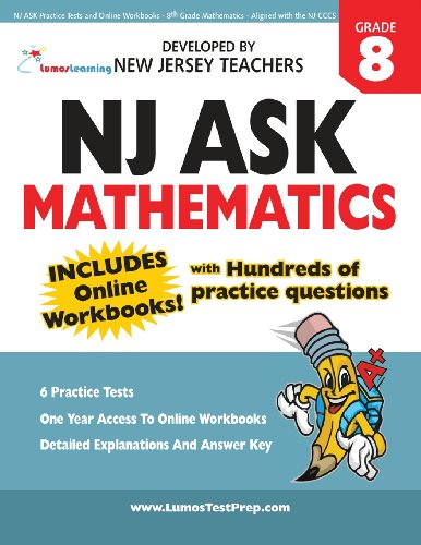 9781482624212: Nj Ask Practice Tests and Online Workbooks - 8th Grade Mathematics - Aligned With the Nj Cccs: Developed by Expert Teachers
