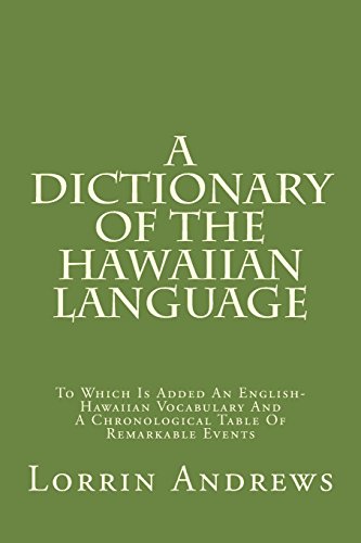 9781482636246: A Dictionary Of The Hawaiian Language: To Which Is Added An English-Hawaiian Vocabulary And A Chronological Table Of Remarkable Events