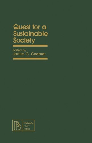 Imagen de archivo de Quest for a Sustainable Society: Pergamon Policy Studies on Business and Economics a la venta por Revaluation Books