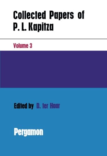 Stock image for Collected Papers of P. L. Kapitza (Volume 1) for sale by Anybook.com
