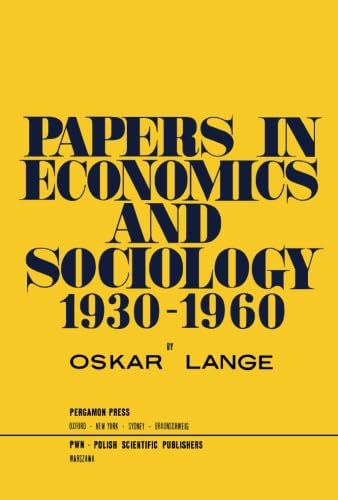 Stock image for Papers in Economics and Sociology 1930-1960 for sale by Revaluation Books