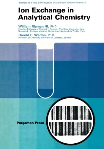 Immagine stock per Ion Exchange in Analytical Chemistry: International Series of Monographs in Analytical Chemistry