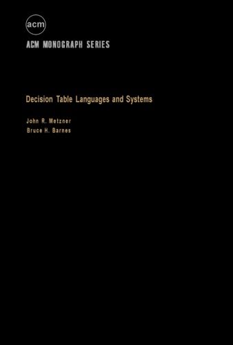Stock image for Decision Table Languages and Systems for sale by Revaluation Books