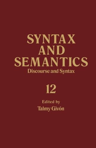 Stock image for Discourse and Syntax: Syntax and Semantics for sale by Revaluation Books