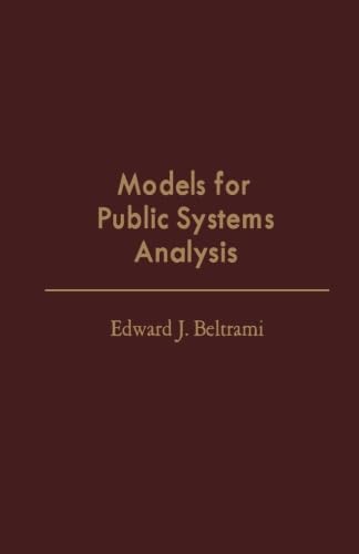 9781483236025: Models for Public Systems Analysis