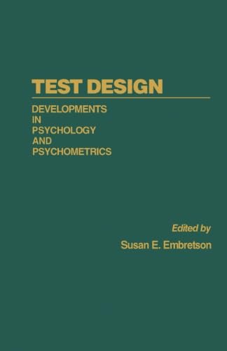 9781483238456: Test Design: Developments in Psychology and Psychometrics