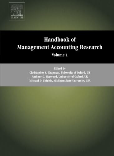 Stock image for Handbook of Management Accounting Research for sale by Revaluation Books