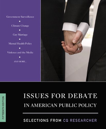 Imagen de archivo de Issues for Debate in American Public Policy : Selections from CQ Researcher a la venta por Better World Books