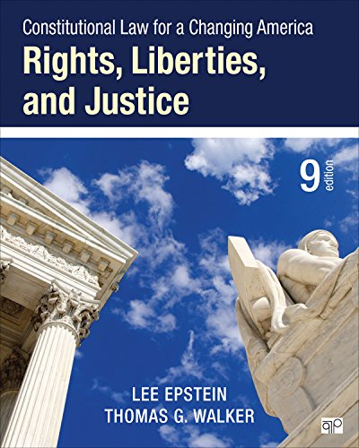 Beispielbild fr Constitutional Law for a Changing America: Rights, Liberties, and Justice (Ninth Edition) zum Verkauf von HPB-Red