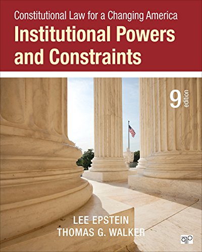 Beispielbild fr Constitutional Law for a Changing America: Institutional Powers and Constraints (Ninth Edition) zum Verkauf von SecondSale