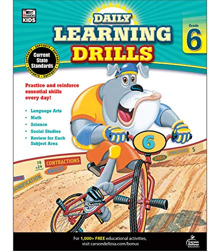 Beispielbild fr Daily Learning Drills, Grade 6 zum Verkauf von Better World Books
