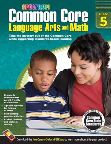 9781483804538: Common Core Language Arts and Math, Grade 5 (Spectrum)