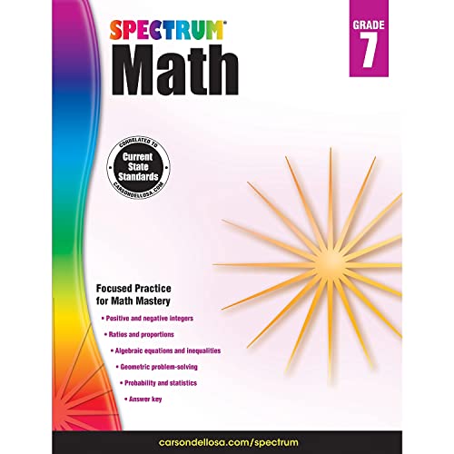 Stock image for Spectrum | Math Workbook | 7th Grade, 160pgs for sale by SecondSale