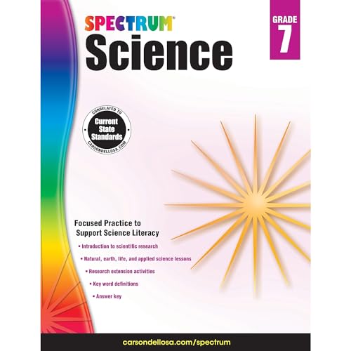 Carson Dellosa ? Spectrum Science, Focused Practice to Support Science Literacy for 7th Grade, 17...