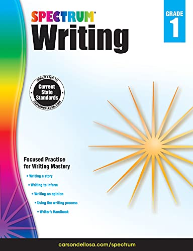 Stock image for Spectrum 1st Grade Writing Workbook "State Standards for Focused Writing Practice With Writer  s Handbook and Answer Key for Homeschool or Classroom (112 pgs) for sale by HPB Inc.
